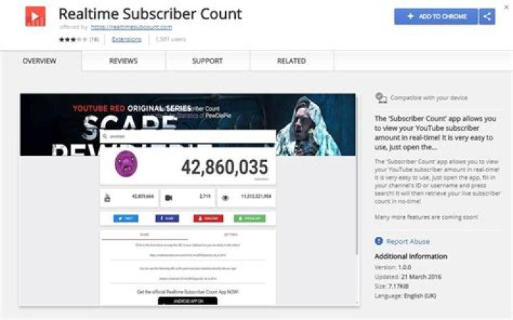 Get Lickd realtime subscriber count